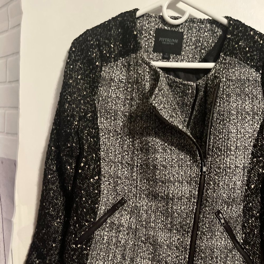 PIPERLIME COLLECTION TWEED ZIP UP BLAZER SZ M